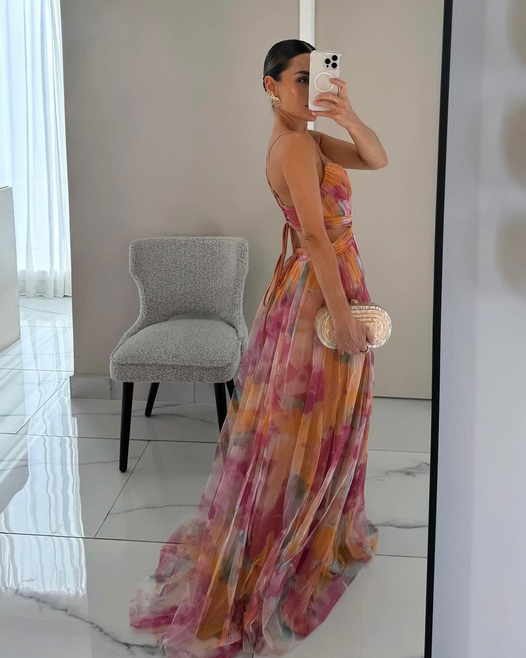 Sara - Varázslatos maxi ruha virágmintával