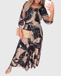 Susan – mintás sifon maxi ruha