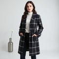 Vanessa | Elegáns Kockás Gyapjú Kabát