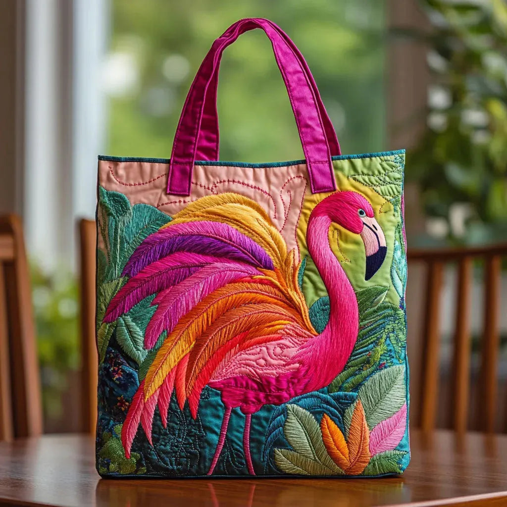 Steppelt táska - Szivárványos flamingó