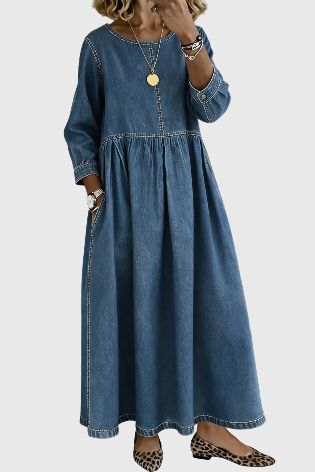 Fanni – hosszú ujjú farmer ruha