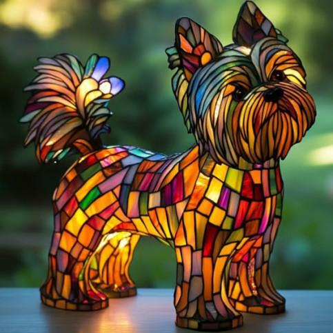Vidám Yorkshire Terrier Lámpa