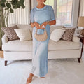 Edit – elegáns slip ruha horgolt felsővel