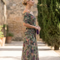 Orsolya – elegáns midi ruha V-kivágással