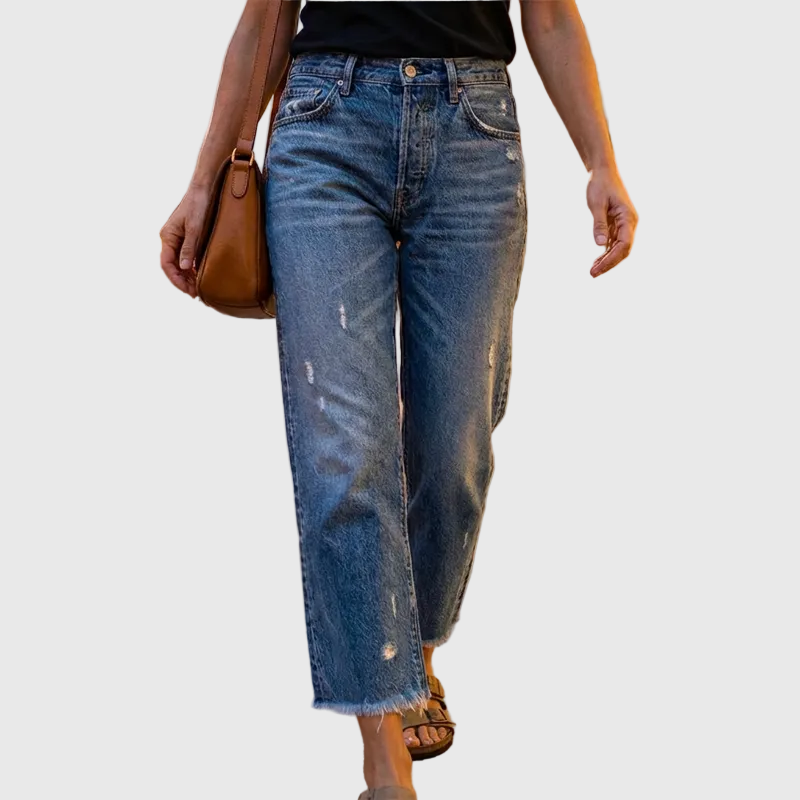 Abri – Retro cropped egyenes szárú farmer