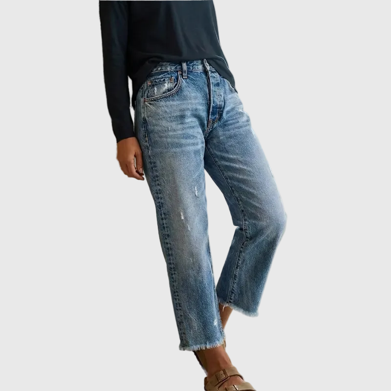 Abri – Retro cropped egyenes szárú farmer